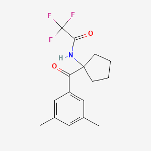 molecular formula C16H18F3NO2 B12604553 N-[1-(3,5-Dimethylbenzoyl)cyclopentyl]-2,2,2-trifluoroacetamide CAS No. 644980-22-3