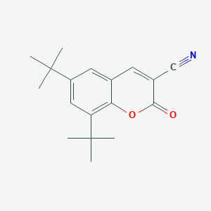 molecular formula C18H21NO2 B12604574 6,8-Di-tert-butyl-2-oxo-2H-1-benzopyran-3-carbonitrile CAS No. 646053-11-4