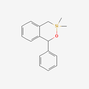 molecular formula C16H18OSi B12604576 1H-2,3-Benzoxasilin, 3,4-dihydro-3,3-dimethyl-1-phenyl- CAS No. 877773-93-8