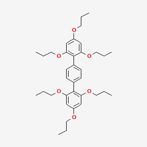 molecular formula C36H50O6 B12604607 1,3,5-Tripropoxy-2-[4-(2,4,6-tripropoxyphenyl)phenyl]benzene CAS No. 917981-30-7