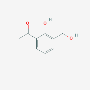 molecular formula C10H12O3 B12604621 Ethanone, 1-[2-hydroxy-3-(hydroxymethyl)-5-methylphenyl]- CAS No. 647029-22-9