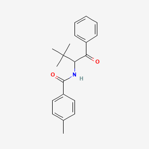 molecular formula C20H23NO2 B12604647 N-(3,3-Dimethyl-1-oxo-1-phenylbutan-2-yl)-4-methylbenzamide CAS No. 644980-01-8