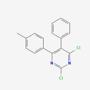 molecular formula C17H12Cl2N2 B12604648 Pyrimidine, 2,4-dichloro-6-(4-methylphenyl)-5-phenyl- CAS No. 651315-77-4
