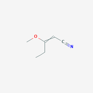 molecular formula C6H9NO B12604680 3-Methoxypent-2-enenitrilato CAS No. 650604-12-9