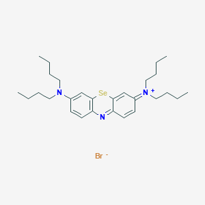 molecular formula C28H42BrN3Se B12604689 Phenoselenazin-5-ium, 3,7-bis(dibutylamino)-, bromide CAS No. 881376-00-7
