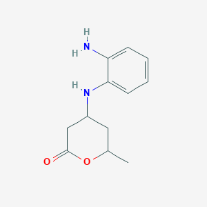 molecular formula C12H16N2O2 B12604694 4-(2-Aminoanilino)-6-methyloxan-2-one CAS No. 874537-44-7