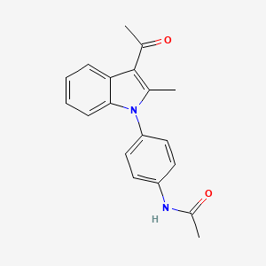 molecular formula C19H18N2O2 B12604705 N-[4-(3-Acetyl-2-methyl-1H-indol-1-yl)phenyl]acetamide CAS No. 650628-24-3