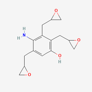 molecular formula C15H19NO4 B1260475 2,3,5-Triglycidyl-4-aminophenol 