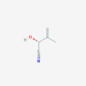 molecular formula C5H7NO B126048 (2r)-2-Hydroxy-3-methylbut-3-enenitrile CAS No. 147600-17-7