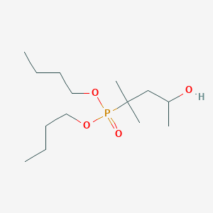 molecular formula C14H31O4P B12604820 Dibutyl (4-hydroxy-2-methylpentan-2-yl)phosphonate CAS No. 872627-23-1