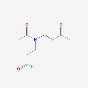 molecular formula C10H15NO3 B12604837 N-(4-oxopent-2-en-2-yl)-N-(3-oxopropyl)acetamide CAS No. 918637-73-7