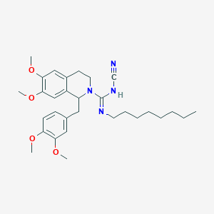 molecular formula C30H42N4O4 B1260484 n-Cyano-1-[(3,4-dimethoxyphenyl)methyl]-3,4-dihydro-6,7-dimethoxy-n'-octyl-2(1h)-isoquinoline-carboximidamide 