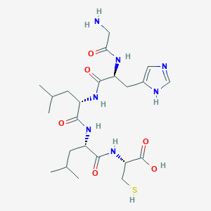 molecular formula C23H39N7O6S B12604859 Glycyl-L-histidyl-L-leucyl-L-leucyl-L-cysteine CAS No. 646053-14-7