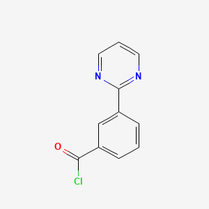 molecular formula C11H7ClN2O B12604870 3-Pyrimidin-2-ylbenzoyl chloride CAS No. 892502-11-3