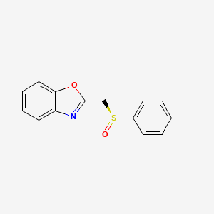 molecular formula C15H13NO2S B12604880 2-{[(S)-4-Methylbenzene-1-sulfinyl]methyl}-1,3-benzoxazole CAS No. 647859-97-0