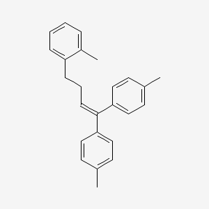 molecular formula C25H26 B12604893 Benzene, 1-[4,4-bis(4-methylphenyl)-3-butenyl]-2-methyl- CAS No. 649556-30-9