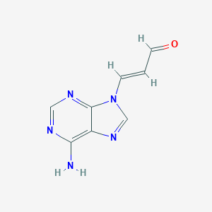 molecular formula C₈H₇N₅O B126049 Adenine propenal CAS No. 90029-73-5