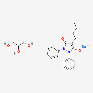 molecular formula C22H27N2NaO5 B1260491 Phenbutazone sodium glycerate CAS No. 34214-49-8