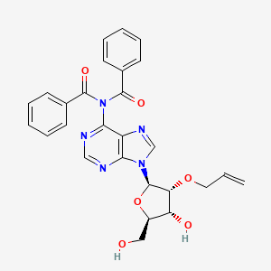 molecular formula C27H25N5O6 B12604964 N,N-Dibenzoyl-2'-O-prop-2-en-1-yladenosine CAS No. 649719-89-1