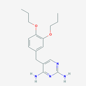 molecular formula C17H24N4O2 B12604980 5-[(3,4-Dipropoxyphenyl)methyl]pyrimidine-2,4-diamine CAS No. 650606-26-1