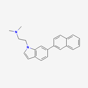 molecular formula C22H22N2 B12605002 N,N-Dimethyl-2-[6-(naphthalen-2-yl)-1H-indol-1-yl]ethan-1-amine CAS No. 651056-25-6