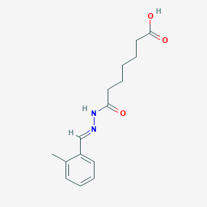 7-[(2E)-2-[(2-methylphenyl)methylidene]hydrazinyl]-7-oxoheptanoic acid