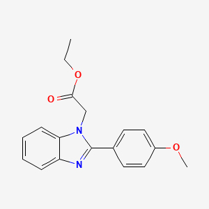 molecular formula C18H18N2O3 B12605044 Ethyl [2-(4-methoxyphenyl)-1H-benzimidazol-1-yl]acetate CAS No. 872604-78-9