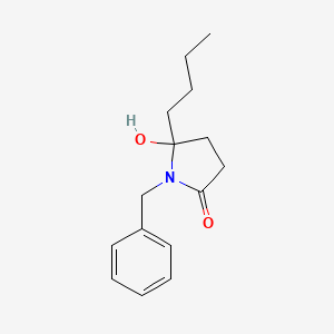 molecular formula C15H21NO2 B12605045 1-Benzyl-5-hydroxy-5-butylpyrrolidine-2-one CAS No. 647826-92-4