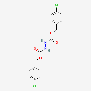 molecular formula C16H14Cl2N2O4 B12605061 Bis[(4-chlorophenyl)methyl] hydrazine-1,2-dicarboxylate CAS No. 916320-83-7