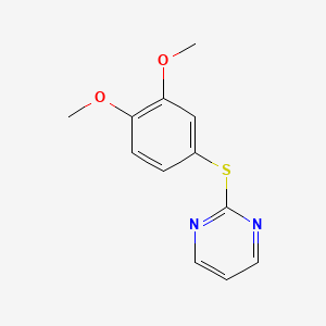 molecular formula C12H12N2O2S B12605063 2-(3,4-Dimethoxyphenyl)sulfanylpyrimidine CAS No. 646511-20-8