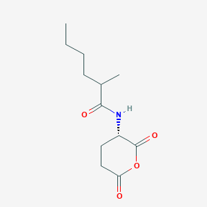 molecular formula C12H19NO4 B12605065 N-[(3S)-2,6-dioxooxan-3-yl]-2-methylhexanamide CAS No. 650602-13-4