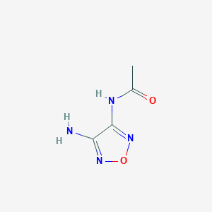 molecular formula C4H6N4O2 B126051 N-(4-Amino-1,2,5-oxadiazol-3-yl)acetamide CAS No. 140706-47-4