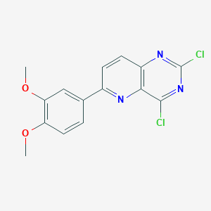 molecular formula C15H11Cl2N3O2 B12605100 2,4-Dichloro-6-(3,4-dimethoxyphenyl)pyrido[3,2-d]pyrimidine CAS No. 897359-68-1