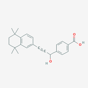 molecular formula C24H26O3 B1260512 4-[1-Hydroxy-3-(5,6,7,8-tetrahydro-5,5,8,8-tetramethyl-2-naphthyl)-2-propynyl]benzoic acid 