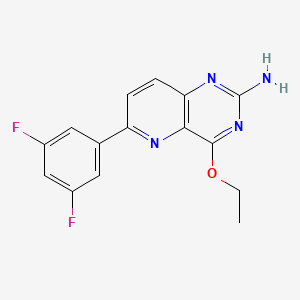 molecular formula C15H12F2N4O B12605149 6-(3,5-Difluorophenyl)-4-ethoxypyrido[3,2-d]pyrimidin-2-amine CAS No. 917759-67-2