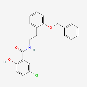 molecular formula C22H20ClNO3 B12605171 N-{2-[2-(Benzyloxy)phenyl]ethyl}-5-chloro-2-hydroxybenzamide CAS No. 648923-49-3