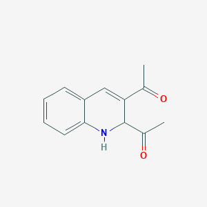molecular formula C13H13NO2 B12605185 1-(2-Acetyl-1,2-dihydro-quinolin-3-yl)-ethanone CAS No. 910442-11-4