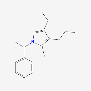 molecular formula C18H25N B12605192 1H-Pyrrole, 4-ethyl-2-methyl-1-(1-phenylethyl)-3-propyl- CAS No. 646516-33-8