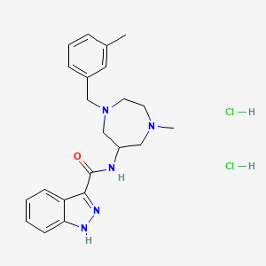 N-[1-methyl-4-[(3-methylphenyl)methyl]-1,4-diazepan-6-yl]-1H-indazole-3-carboxamide;dihydrochloride