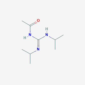 molecular formula C9H19N3O B12605223 Acetamide,N-[bis[(isopropyl)amino]methylene]- 
