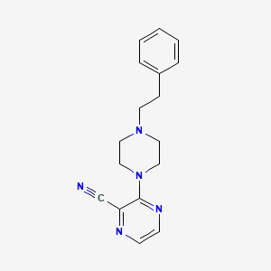 molecular formula C17H19N5 B12605227 3-[4-(2-Phenylethyl)piperazin-1-yl]pyrazine-2-carbonitrile CAS No. 918481-59-1