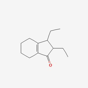 molecular formula C13H20O B12605271 2,3-Diethyl-2,3,4,5,6,7-hexahydro-1H-inden-1-one CAS No. 651303-35-4