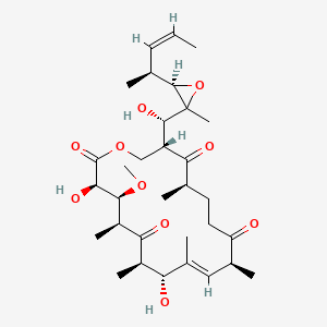 molecular formula C32H50O10 B1260531 (3R,4S,5S,7R,8R,9E,11S,15R,17R)-3,8-Dihydroxy-17-[(S)-hydroxy-[(3R)-2-methyl-3-[(Z,2S)-pent-3-en-2-yl]oxiran-2-yl]methyl]-4-methoxy-5,7,9,11,15-pentamethyl-1-oxacyclooctadec-9-ene-2,6,12,16-tetrone CAS No. 134455-11-1