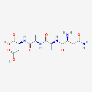 molecular formula C14H23N5O8 B12605327 L-Asparaginyl-L-alanyl-L-alanyl-L-aspartic acid CAS No. 647008-41-1