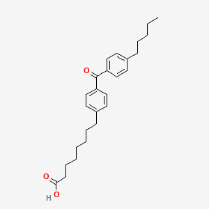 molecular formula C26H34O3 B12605334 8-[4-(4-Pentylbenzoyl)phenyl]octanoic acid CAS No. 918500-14-8