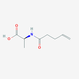 molecular formula C8H13NO3 B12605344 N-Pent-4-enoyl-L-alanine CAS No. 649719-84-6