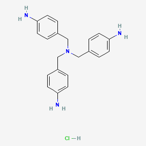 molecular formula C21H25ClN4 B12605352 4-[[Bis[(4-aminophenyl)methyl]amino]methyl]aniline;hydrochloride CAS No. 916739-36-1