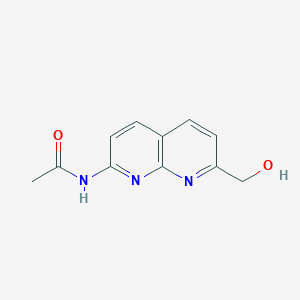 molecular formula C11H11N3O2 B12605358 N-[7-(hydroxymethyl)-1,8-naphthyridin-2-yl]acetamide 