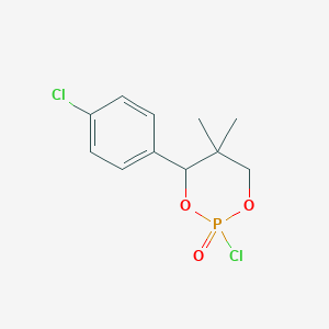 molecular formula C11H13Cl2O3P B12605380 2-Chloro-4-(4-chlorophenyl)-5,5-dimethyl-1,3,2lambda~5~-dioxaphosphinan-2-one CAS No. 875336-37-1