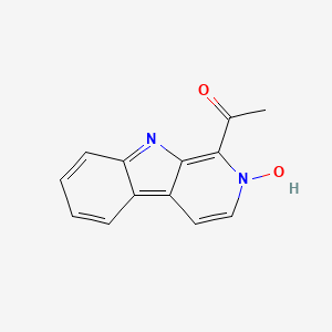 molecular formula C13H10N2O2 B12605398 Ethanone, 1-(2-oxido-9H-pyrido[3,4-b]indol-1-yl)- CAS No. 647825-14-7